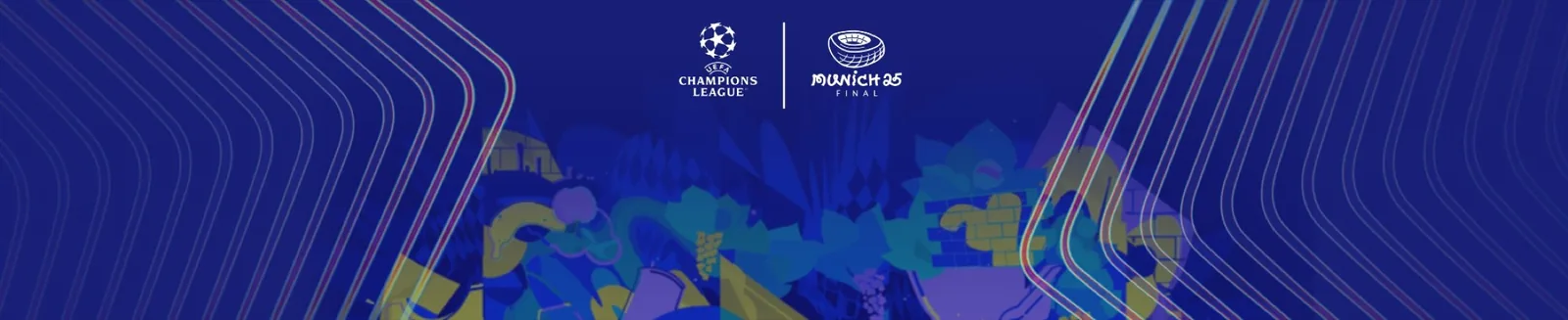 Al Kass — original Champions League Final Munich 2025 panoramic video-wall composition