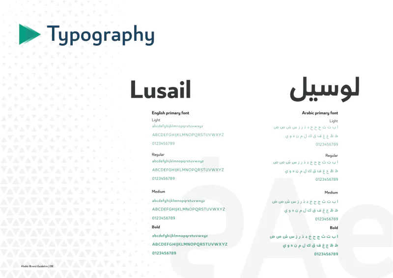 Abshir — Brand Guidelines, plate 9 of 12: Typography