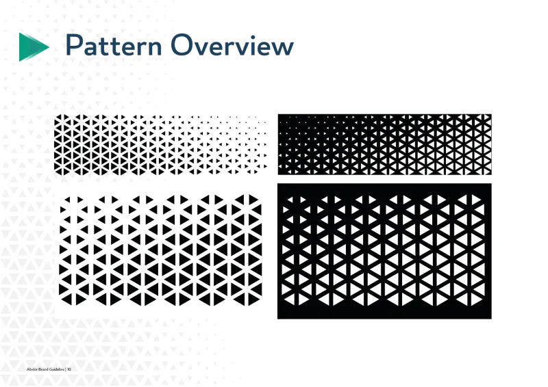 Abshir — Brand Guidelines, plate 11 of 12: Pattern Overview