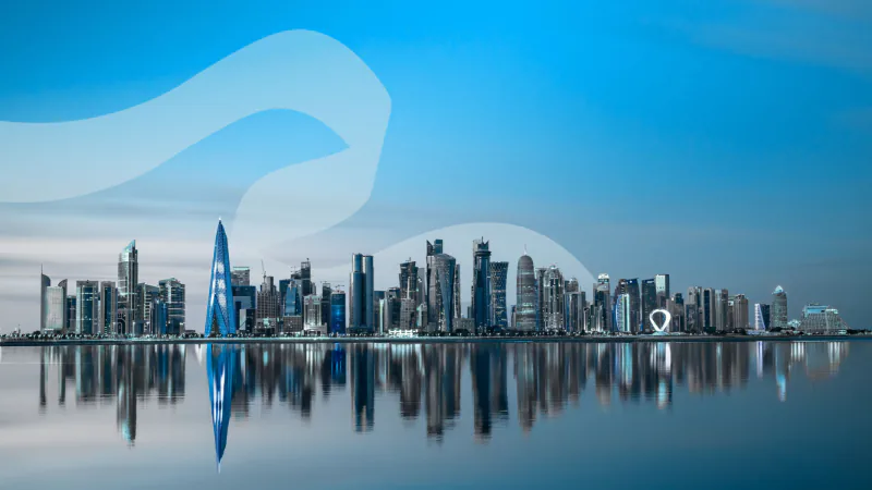 Sahl — Logo Proposal, plate 11 of 11: Closing page — a skyline photograph with a light ribbon above